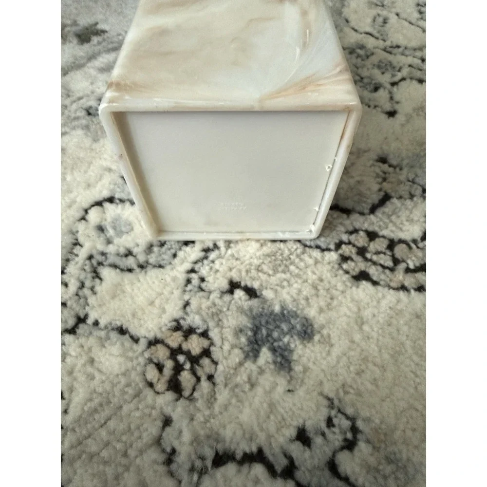 Vintage Dixie Cup Dispenser Faux Marble Bathroom Countertop Pop Up Plastic